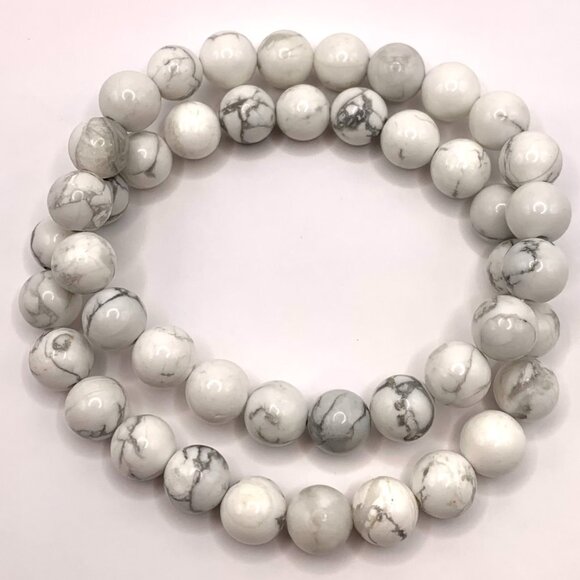 Howlite handmade beaded bracelets - Picture 3 of 4